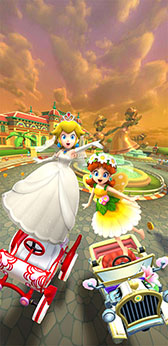 画像ギャラリー No.013のサムネイル画像 / 「マリオカート ツアー」,プリンセスツアーを5月31日に開始。Wii デイジーサーキットとGBA ピーチサーキットでレースを繰り広げよう