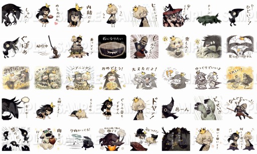 画像ギャラリー No.001のサムネイル画像 / 「嘘つき姫と盲目王子」のLINEスタンプ第2弾の配信が本日スタート