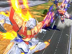 「機動戦士ガンダム エクストリームバーサス2」に，筐体4台を貸し切ってプレイできる新機能「グループプレイ」が追加