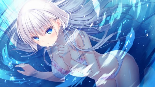 画像ギャラリー No.004のサムネイル画像 / 「Summer Pockets」,ヒロイン達のイベントCGと私服イラストが公開。アニメーション部分の線画イラストも