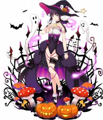 画像ギャラリー No.006のサムネイル画像 / 「戦極姫Mobile」，ハロウィン衣装の「安倍晴明」がイベントガチャに登場。11月8日より開催