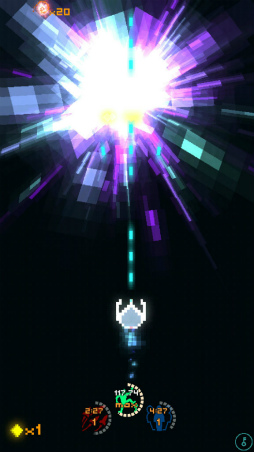 画像ギャラリー No.002のサムネイル画像 / 無限に広がる大宇宙と自機。スマホ向けクリッカー系STG「uVu - yoU versus Universe」を紹介する「(ほぼ)日刊スマホゲーム通信」第1676回