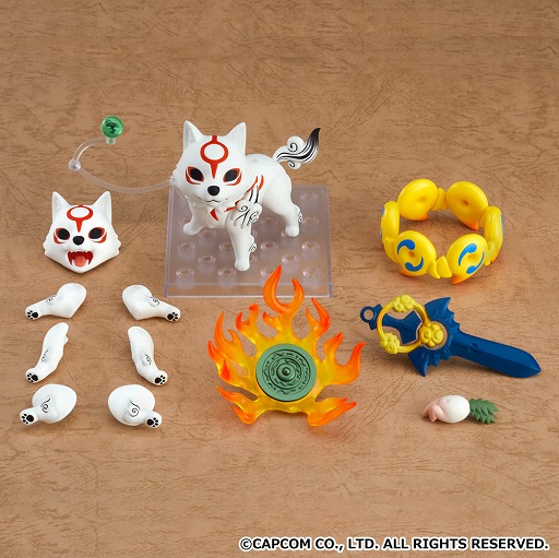 画像ギャラリー No.001のサムネイル画像 / 「大神」の「アマテラス」がねんどろいどになって登場。オプションパーツとして旅の相棒「イッスン」も付いてくる