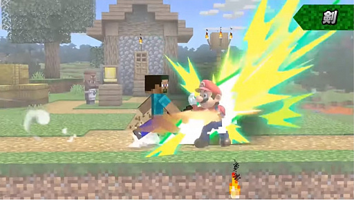 画像ギャラリー No.012のサムネイル画像 / 「大乱闘スマッシュブラザーズ SPECIAL」では，Minecraftのスティーブとアレックスの配信を予定。原作再現の細かいギミックが魅力