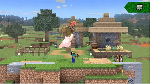 画像ギャラリー No.013のサムネイル画像 / 「大乱闘スマッシュブラザーズ SPECIAL」では，Minecraftのスティーブとアレックスの配信を予定。原作再現の細かいギミックが魅力