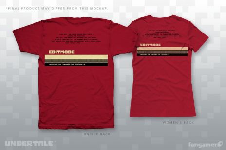 画像ギャラリー No.002のサムネイル画像 / 「UNDERTALE」のTシャツ2種と缶入りフレークシールが発売。Tシャツは，任天堂公式ブランドEDITMODEとコラボしたデザイン