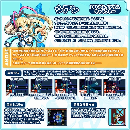 画像ギャラリー No.004のサムネイル画像 / 「ぎゃるガンヴォルト バースト」，新キャラクターDLC「ヒロインズ」＆パッチVer1.3配信開始