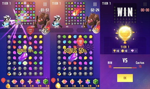 画像ギャラリー No.004のサムネイル画像 / スマホ向けパズルゲーム「COSMO DUEL」,オープンβテストを本日開始