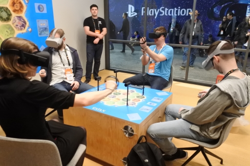 画像ギャラリー No.001のサムネイル画像 / ［GDC 2018］RiftとOculus Go間でも対戦できるVRボードゲーム「Catan VR」