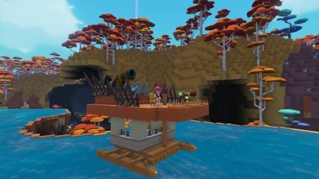画像ギャラリー No.013のサムネイル画像 / 「PixARK」，生物やアイテムの情報を調査できる「スキャナー」が登場。アイテム運搬に便利な乗り物「トロッコ」と「いかだ」も