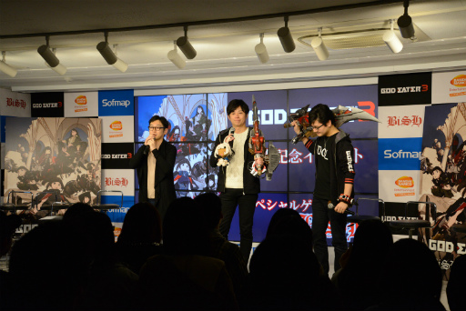 画像ギャラリー No.002のサムネイル画像 / 「GOD EATER 3」発売記念イベントレポート。OPテーマ「stereo future」を歌うBiSHが登場し,開発陣とトークを展開した