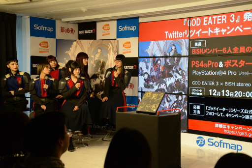 画像ギャラリー No.013のサムネイル画像 / 「GOD EATER 3」発売記念イベントレポート。OPテーマ「stereo future」を歌うBiSHが登場し,開発陣とトークを展開した