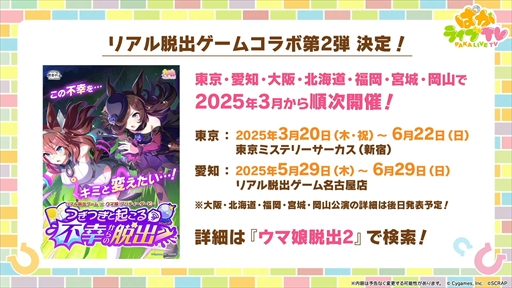 画像ギャラリー No.004のサムネイル画像 / アニメ「ウマ娘 シンデレラグレイ」は2025年4月より放送。「ウマ娘 プリティーダービー」ぱかライブTV Vol.48まとめ