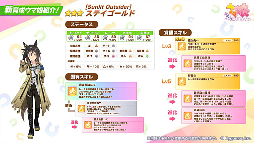 画像ギャラリー No.015のサムネイル画像 / 「ウマ娘 プリティーダービー」，★3ステイゴールドが新育成ウマ娘として突然実装。「M-1グランプリ2025」放送中のCMでサプライズ発表