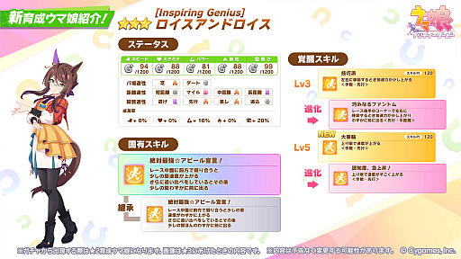 画像ギャラリー No.002のサムネイル画像 / 「ウマ娘 プリティーダービー」,★2ロイスアンドロイス(CV:田辺留依)を2月14日12:00に実装。ブロンズコレクターとして名を馳せた名脇役