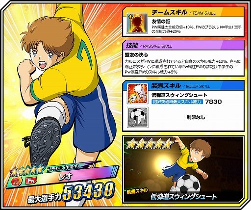 画像ギャラリー No.004のサムネイル画像 / 「キャプテン翼ZERO」,ブラジル選手の「カルロス」と「レオ」が登場。WCメダルが獲得できるイベントも