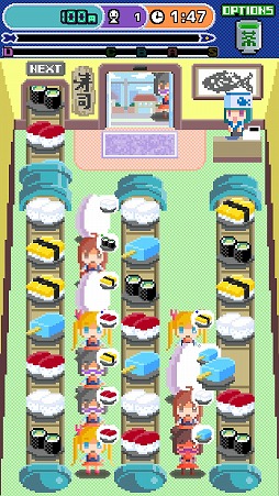 画像ギャラリー No.002のサムネイル画像 / 回転寿司をテーマにしたパズルアクション「Peko Peko Sushi」を紹介する「（ほぼ）日刊スマホゲーム通信」第1685回