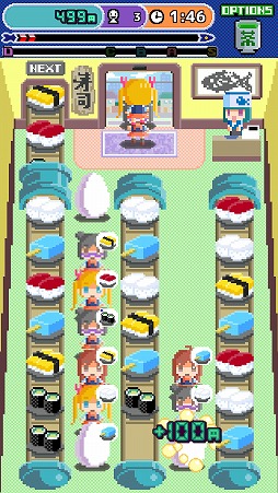 画像ギャラリー No.003のサムネイル画像 / 回転寿司をテーマにしたパズルアクション「Peko Peko Sushi」を紹介する「（ほぼ）日刊スマホゲーム通信」第1685回