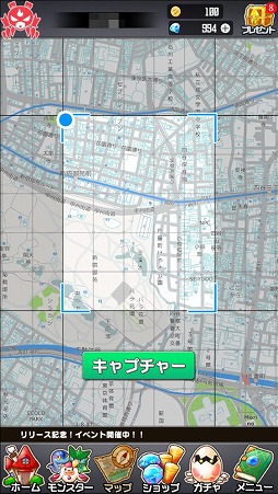 画像ギャラリー No.002のサムネイル画像 / 位置情報を利用してフィールドを“占領”できるスマホ向けアプリ，「テリトリーモンスターズ」の先行プレイレポート