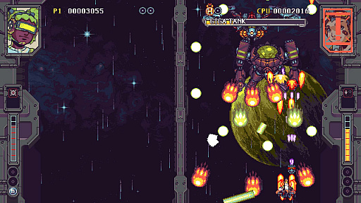 画像ギャラリー No.008のサムネイル画像 / 対戦型シューティングゲーム「ライバル・メガガン」が11月29日にリリース。ライバルの画面に侵略して,敵機を星屑にしてやろう