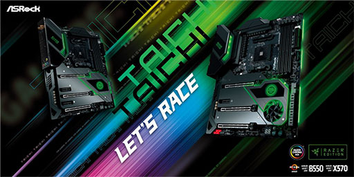 画像ギャラリー No.001のサムネイル画像 / ASRock,Razerコラボモデルのゲーマー向けX570/B550マザーを発売