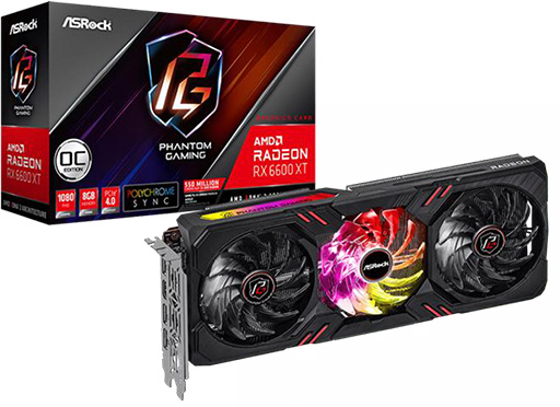 画像ギャラリー No.003のサムネイル画像 / ASrock,RX 6600 XTカード計3製品を発売。価格は5万円台後半から