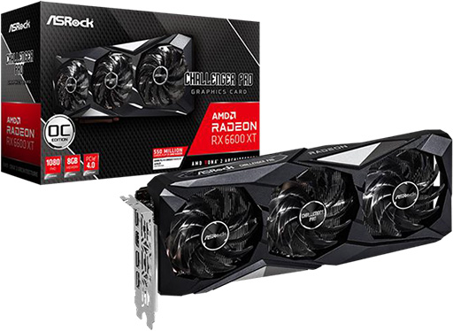画像ギャラリー No.004のサムネイル画像 / ASrock,RX 6600 XTカード計3製品を発売。価格は5万円台後半から