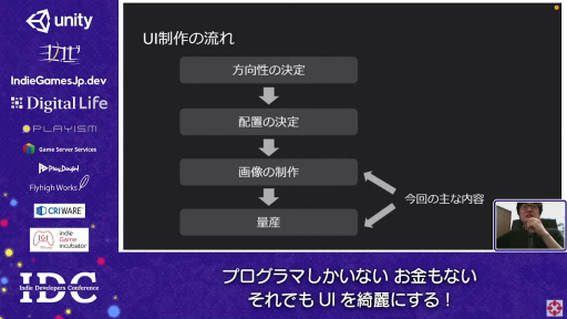 画像ギャラリー No.004のサムネイル画像 / お金はないけどUIはキレイにしたい! “インディーズゲームにおけるUI制作”のノウハウが語られたセッションをレポート