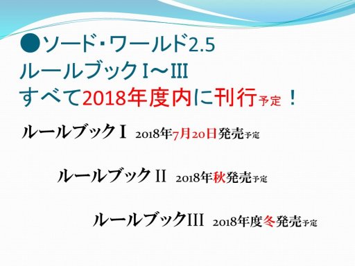 画像ギャラリー No.010のサムネイル画像 / 「ソード・ワールド2.5」の新情報が明された「ソード・ワールド戦略発表会」レポート。「ルールブックI」は7月20日発売