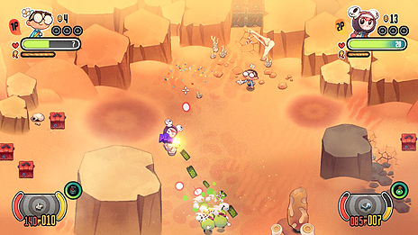 画像ギャラリー No.004のサムネイル画像 / モンスター化したフルーツ達と戦う「Juicy Realm」の配信がスタート。アクションとシューティングの要素を持ち，ダンジョンは自動生成