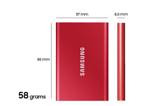 画像ギャラリー No.005のサムネイル画像 / Samsung製の外付けSSD「Portable SSD T7」が6月上旬に国内発売。内部PCIe接続による速さが売り