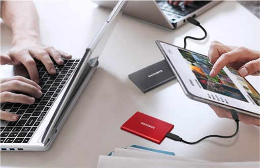画像ギャラリー No.006のサムネイル画像 / Samsung製の外付けSSD「Portable SSD T7」が6月上旬に国内発売。内部PCIe接続による速さが売り