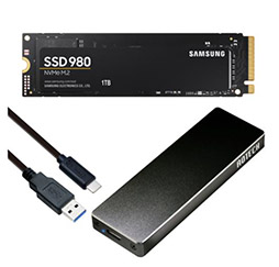 画像ギャラリー No.001のサムネイル画像 / Samsung製M.2 SSD「980」にUSB接続ケース付属モデルが登場