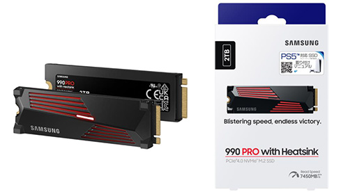 画像ギャラリー No.002のサムネイル画像 / Samsung SSDの最上位「SSD 990 PRO」にPS5対応ヒートシンク搭載モデルが登場