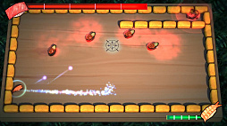 画像ギャラリー No.003のサムネイル画像 / 寿司が戦う! エビの握りを主人公としたアクションSTG「寿司 Party」が配信開始。銀河をマグロの魔の手から救え