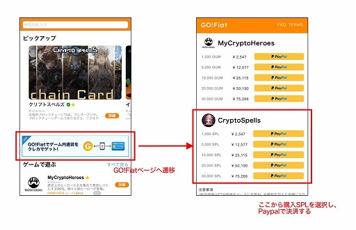 画像ギャラリー No.001のサムネイル画像 / 「クリプトスペルズ」が「GO! WALLET」と連携し,ゲーム内通貨をクレジットカードで購入が可能に