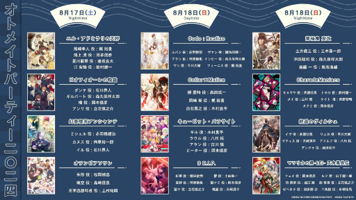 画像ギャラリー No.002のサムネイル画像 / 8月開催「オトメイトパーティー2024」のラインナップ作品＆出演キャストを公開。イベント公式サイトもオープン