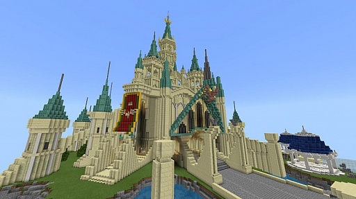 画像ギャラリー No.001のサムネイル画像 / 「Minecraft」で「ゼルダの伝説 ブレス オブ ザ ワイルド」のハイラル城を再現。公認マインクラフター集団Team-京が手がける