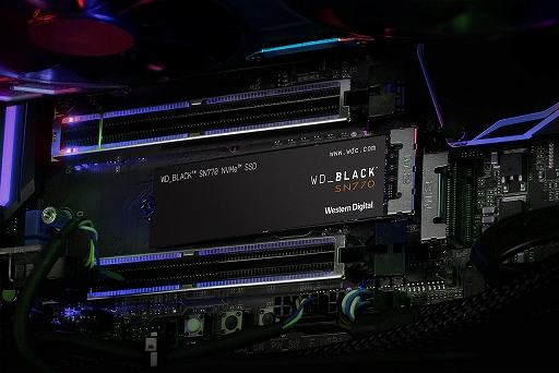 画像ギャラリー No.002のサムネイル画像 / WD，PCIe Gen 4対応のPC向けM.2 SSD「WD BLACK SN770」を発売