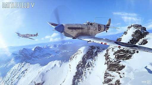 画像ギャラリー No.006のサムネイル画像 / ［E3 2018］「Battlefield V」の最新スクリーンショットが公開。北欧が戦場となり，冬季迷彩のスピットファイアなどが登場