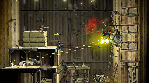 画像ギャラリー No.003のサムネイル画像 / ナチスやゾンビと戦う2D横スクロールアクション「ガンズ、ゴア＆カノリ2」，PS4版の配信が本日スタート