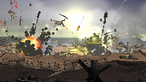 画像ギャラリー No.004のサムネイル画像 / ナチスやゾンビと戦う2D横スクロールアクション「ガンズ、ゴア＆カノリ2」，PS4版の配信が本日スタート