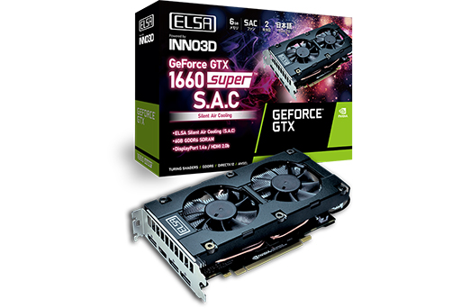 画像ギャラリー No.001のサムネイル画像 / ELSA,独自静音クーラー採用のGTX 1660 SUPER搭載カードを発売