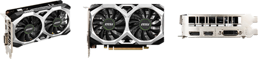 画像ギャラリー No.002のサムネイル画像 / MSI,2連ファン搭載でカード長約180mmの短尺版GTX 1650カードを発売