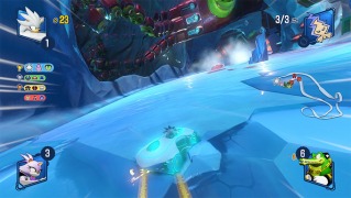 画像ギャラリー No.014のサムネイル画像 / 「チームソニックレーシング」，レース中に使用できる宇宙生物「ウィスプ」が登場。雲の間を走り抜けるコース「Sky Road」が公開に