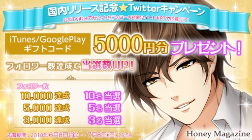 画像ギャラリー No.001のサムネイル画像 / マガジン型アプリ「Honey Magazine」の国内リリースを記念したキャンペーンが開催