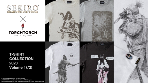 画像ギャラリー No.001のサムネイル画像 / 「SEKIRO: SHADOWS DIE TWICE」のTシャツが2か月連続で登場。第1弾の5種は4月下旬に発売