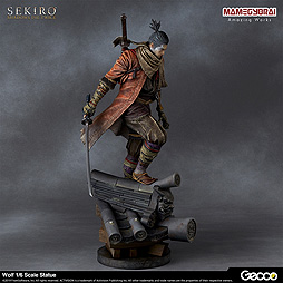 画像ギャラリー No.003のサムネイル画像 / 「SEKIRO」主人公・狼の1/6スケール スタチューが登場。体のラインや忍義手，そして台座まで，ディテールにこだわった造形に
