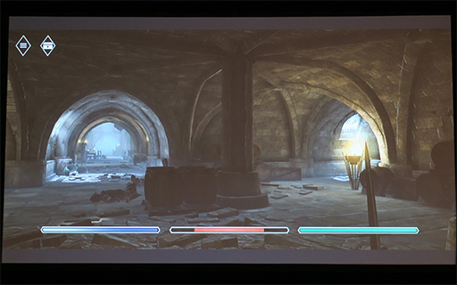 画像ギャラリー No.008のサムネイル画像 / ［GDC 2019］スマホ向けTES，「The Elder Scrolls: Blades」のセッションレポート。横画面でダンジョン，縦画面で生産など，プレイの状況に応じて持ち方が変えられる