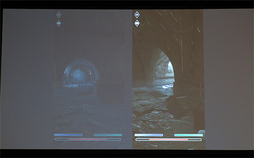 画像ギャラリー No.009のサムネイル画像 / ［GDC 2019］スマホ向けTES，「The Elder Scrolls: Blades」のセッションレポート。横画面でダンジョン，縦画面で生産など，プレイの状況に応じて持ち方が変えられる